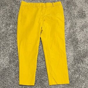 Ann Taylor Ladies Vibrant Yellow Ankle/Cropped Pants